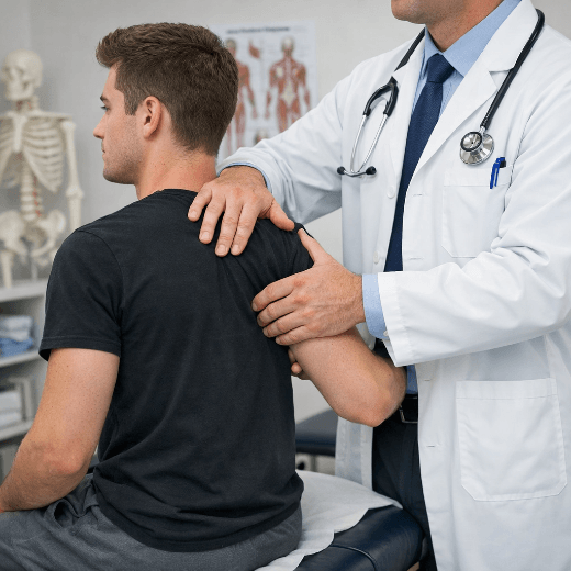 logo visita specialistica di fisiatria ragazzi